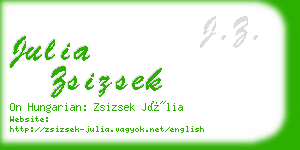 julia zsizsek business card